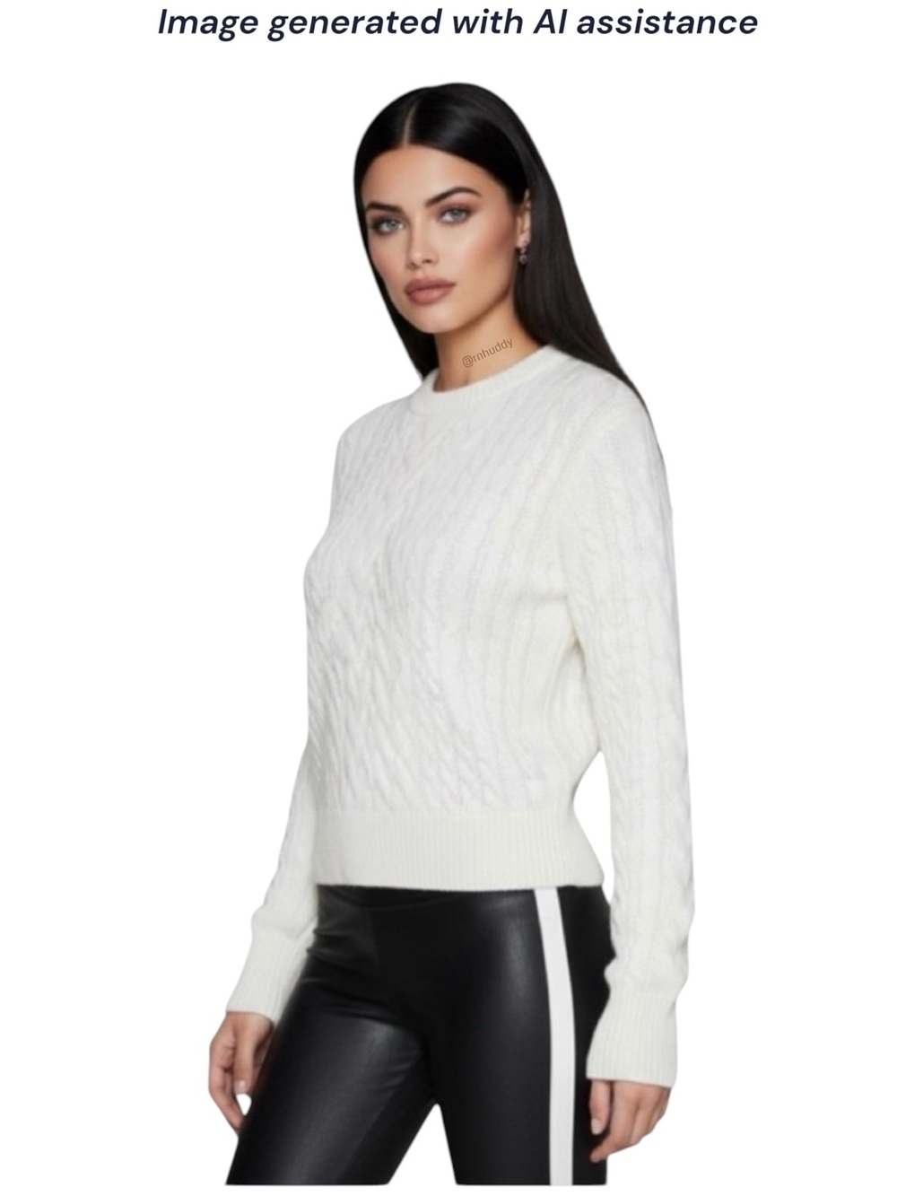NWT J.Crew XXL white cotton diagonal cable knit sweater